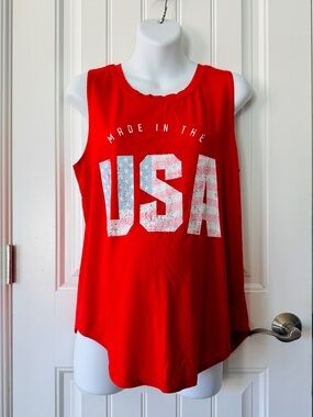 Sleeveless Maternity Patriotic Top